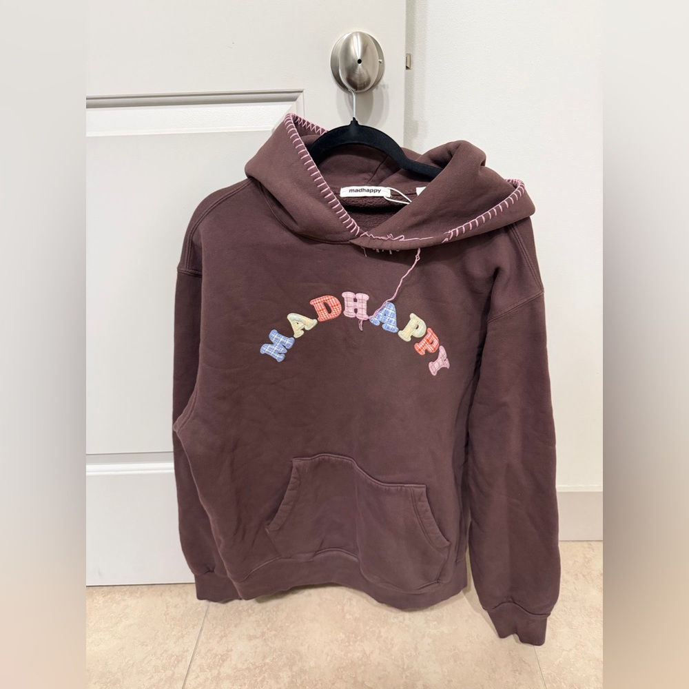 MadHappy Large Plaid Cooper Fleece Hoodie. 🍒⚡️